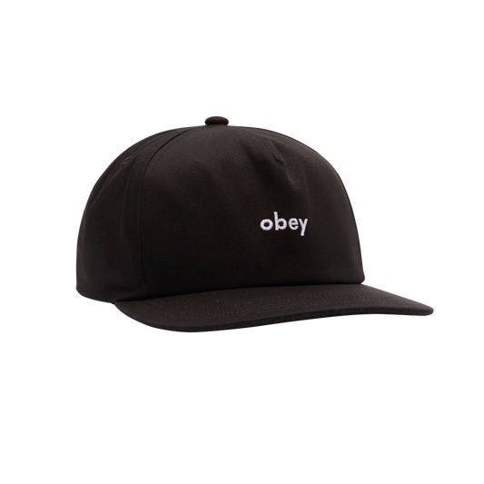 Obey Lowercase 5 Panel Snapback - Black