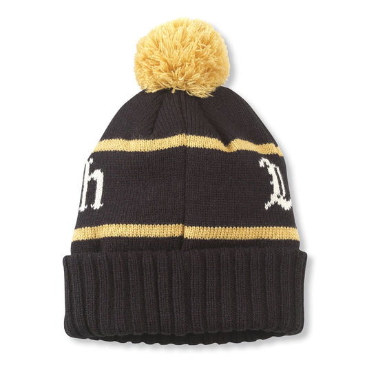 Liquid Death Pillow Line Knit Pom Pom Beanie