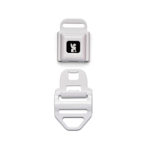 Chrome Seatbelt Buckle Md (1.5") - White Pearl