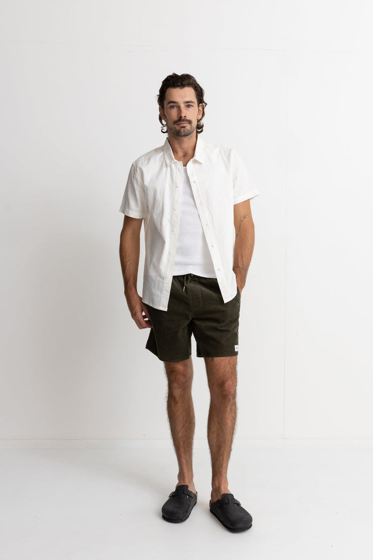Men's Classic Linen Short Sleeve Shirt - White