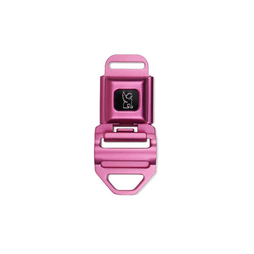 Chrome Seatbelt Buckle Md (1.5") - Pink Glitter