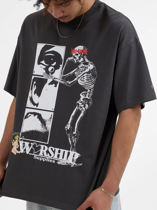 Men's Sensory Oversize Tee - Worn Black