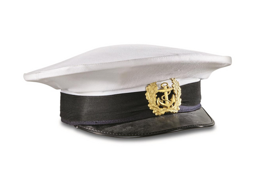 Italian White Navy Visor Hat - Surplus