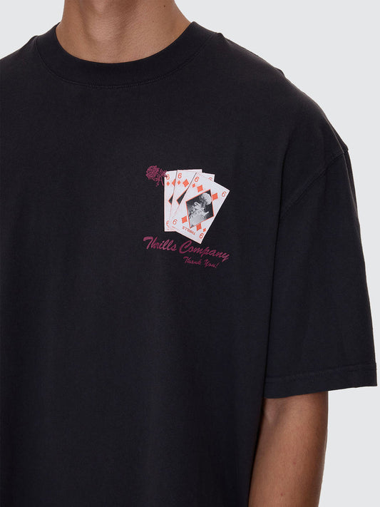 Appreciation Box Fit Oversize Cropped Tee - Washed Black