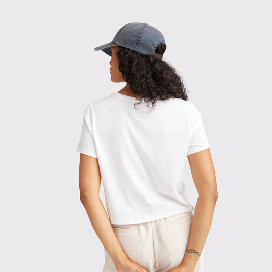 Women's Pima Cotton Boxy Crop Tee