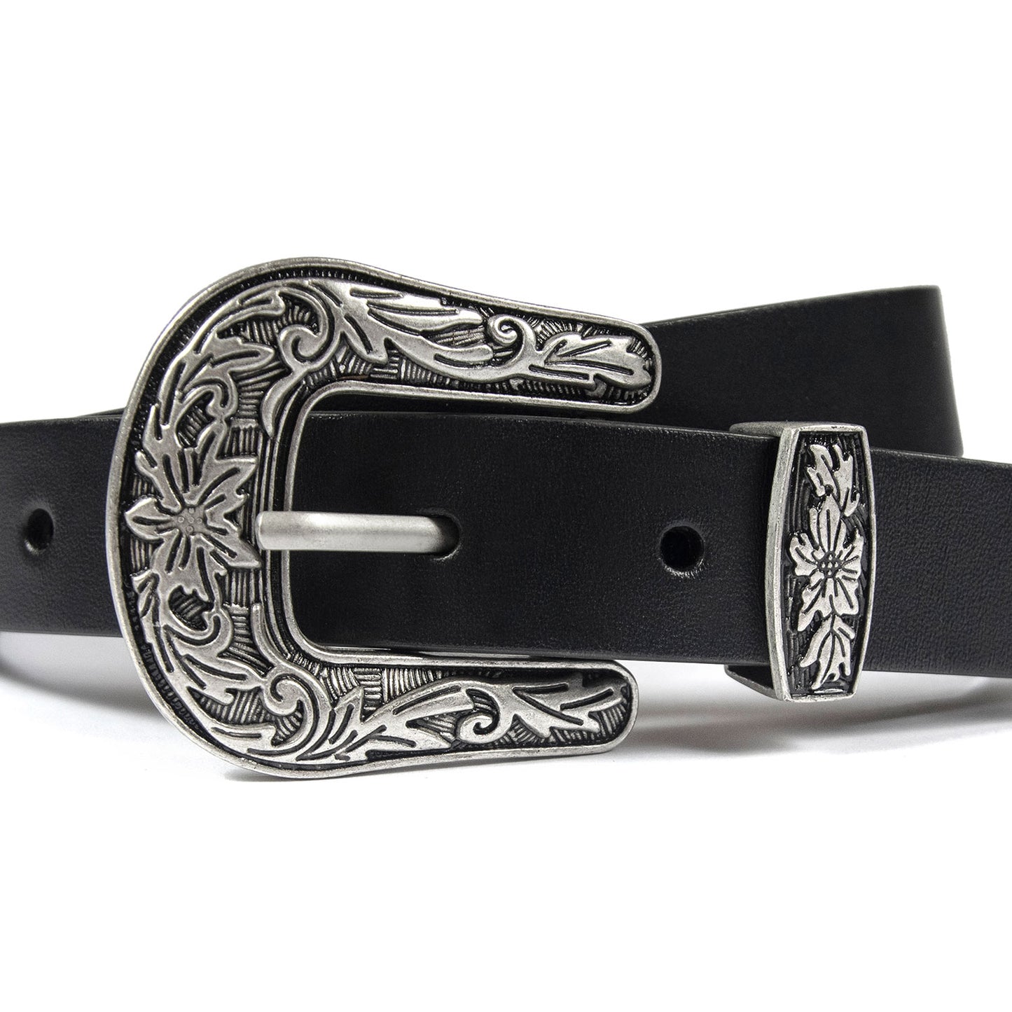 Women's Freddie Belt - Black Leather