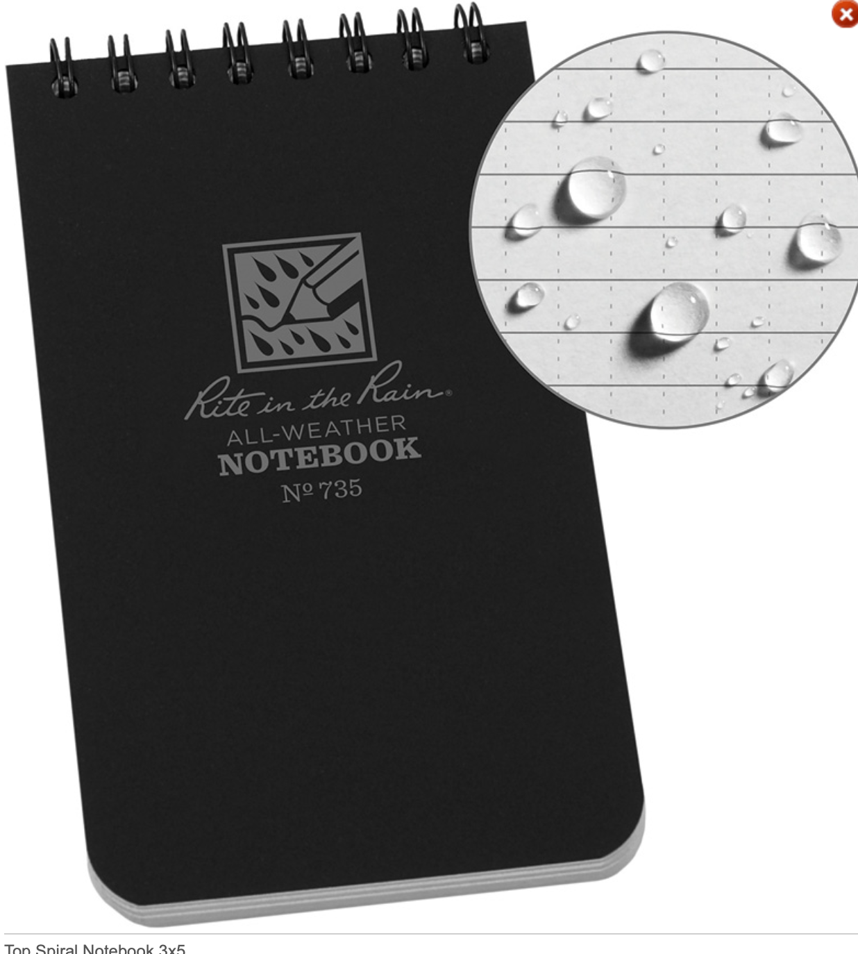 RITE IN THE RAIN WATERPROOF NOTEPAD BLACK