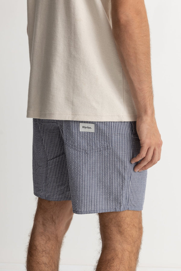 Men's Seersucker Stripe Jam Shorts - Indigo
