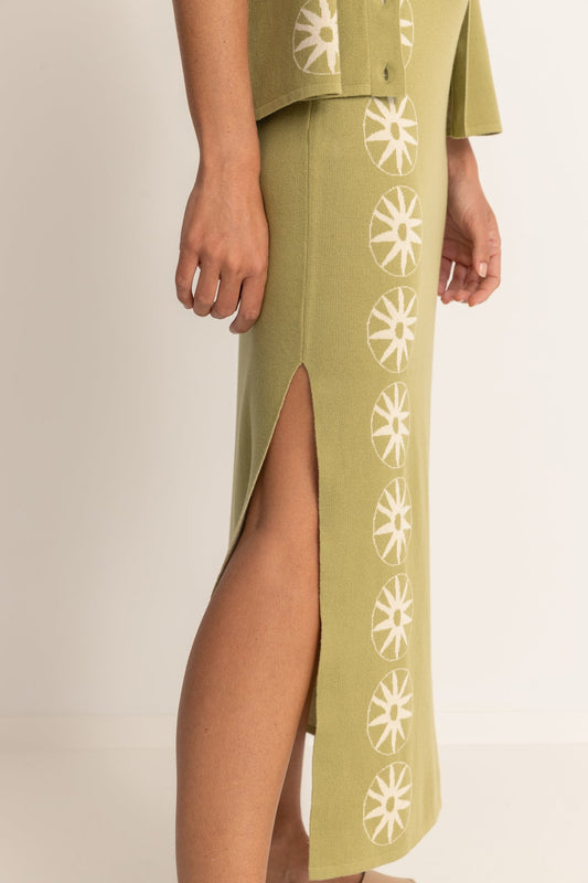 Women's Horizon Knit Midi Skirt - Palm