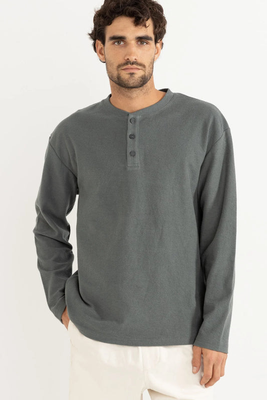 Vintage Terry Long Sleeve Henley