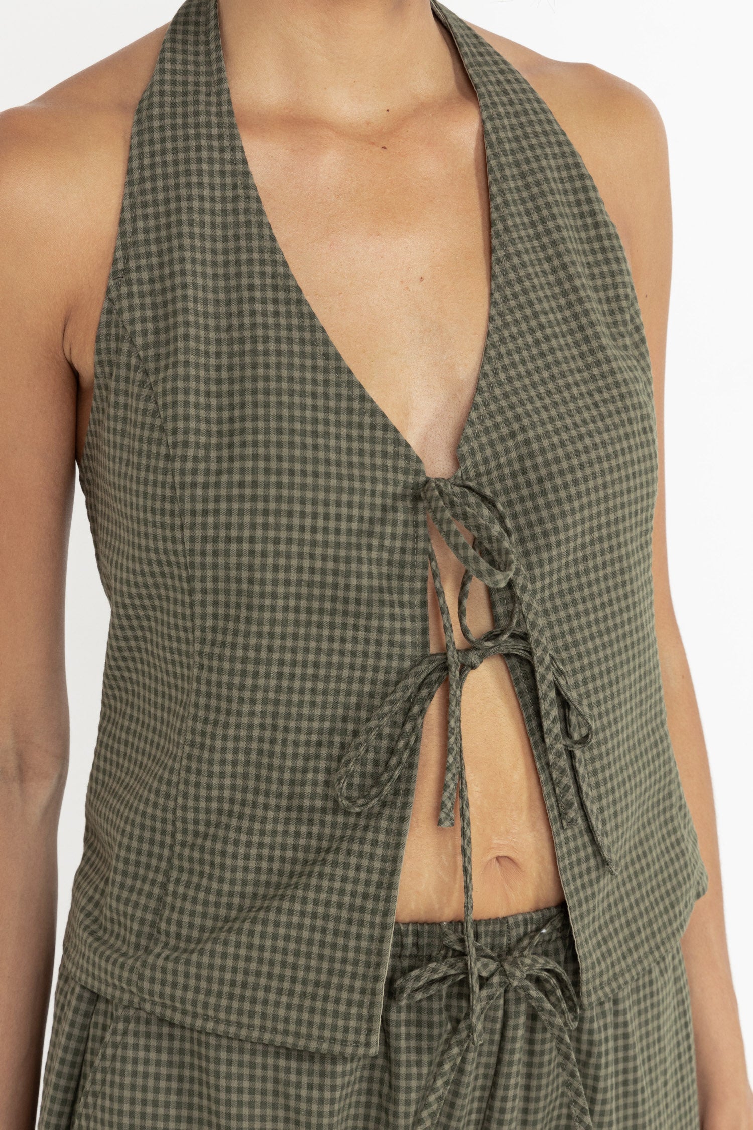 Women's Louise Check Halter Top