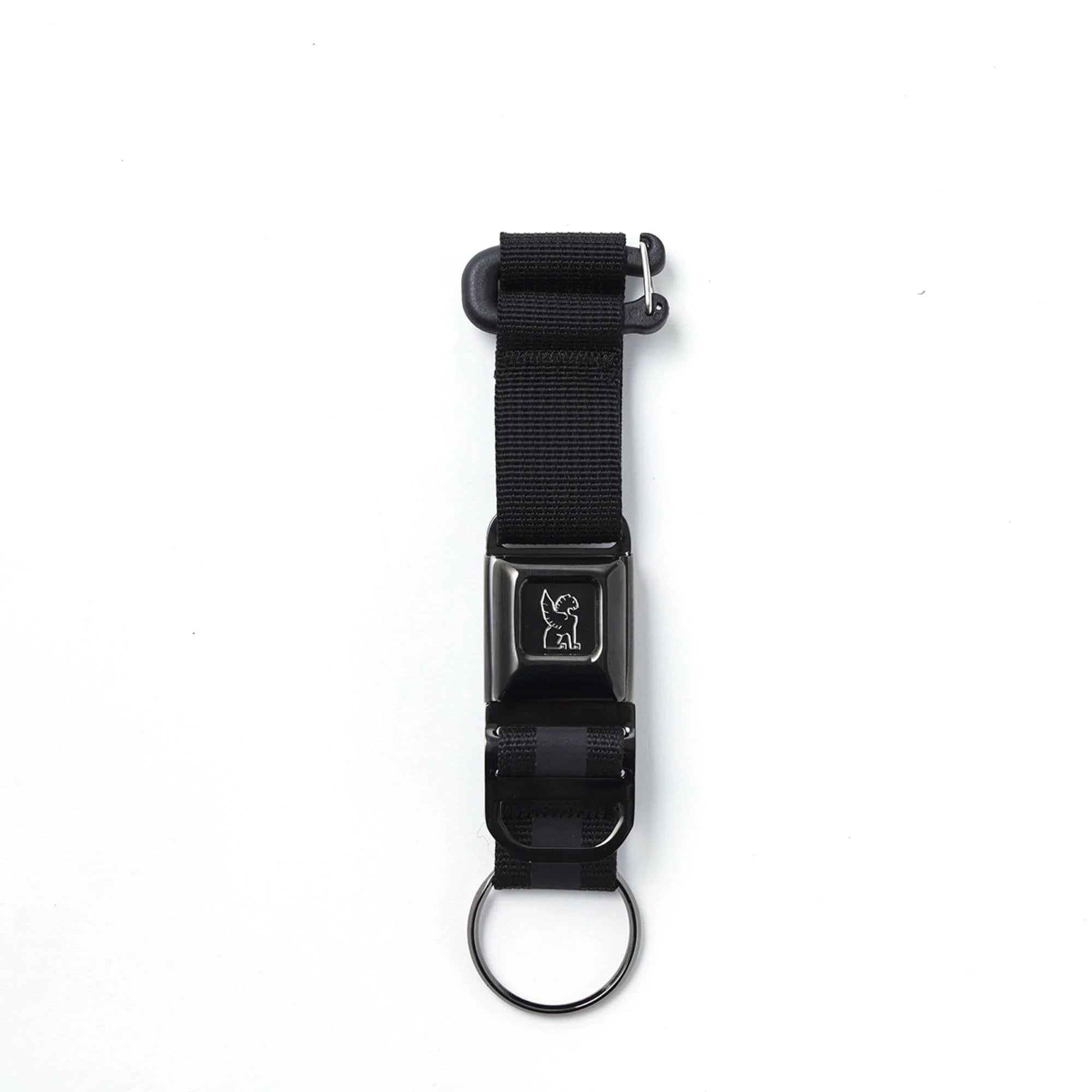 Chrome Mini Buckle Key Chain - Black Matte Buckle