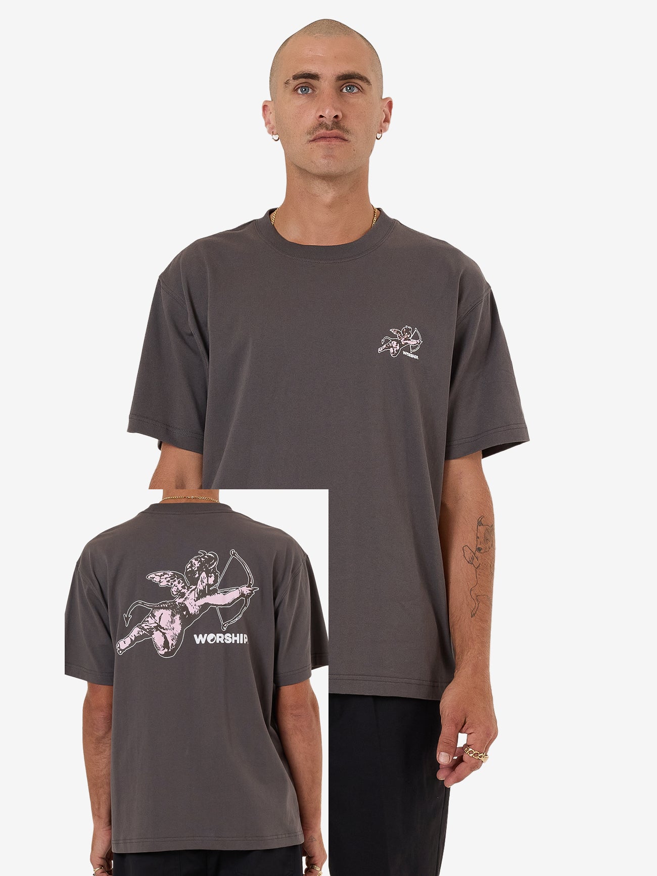 Cherub Tee - Worn Black