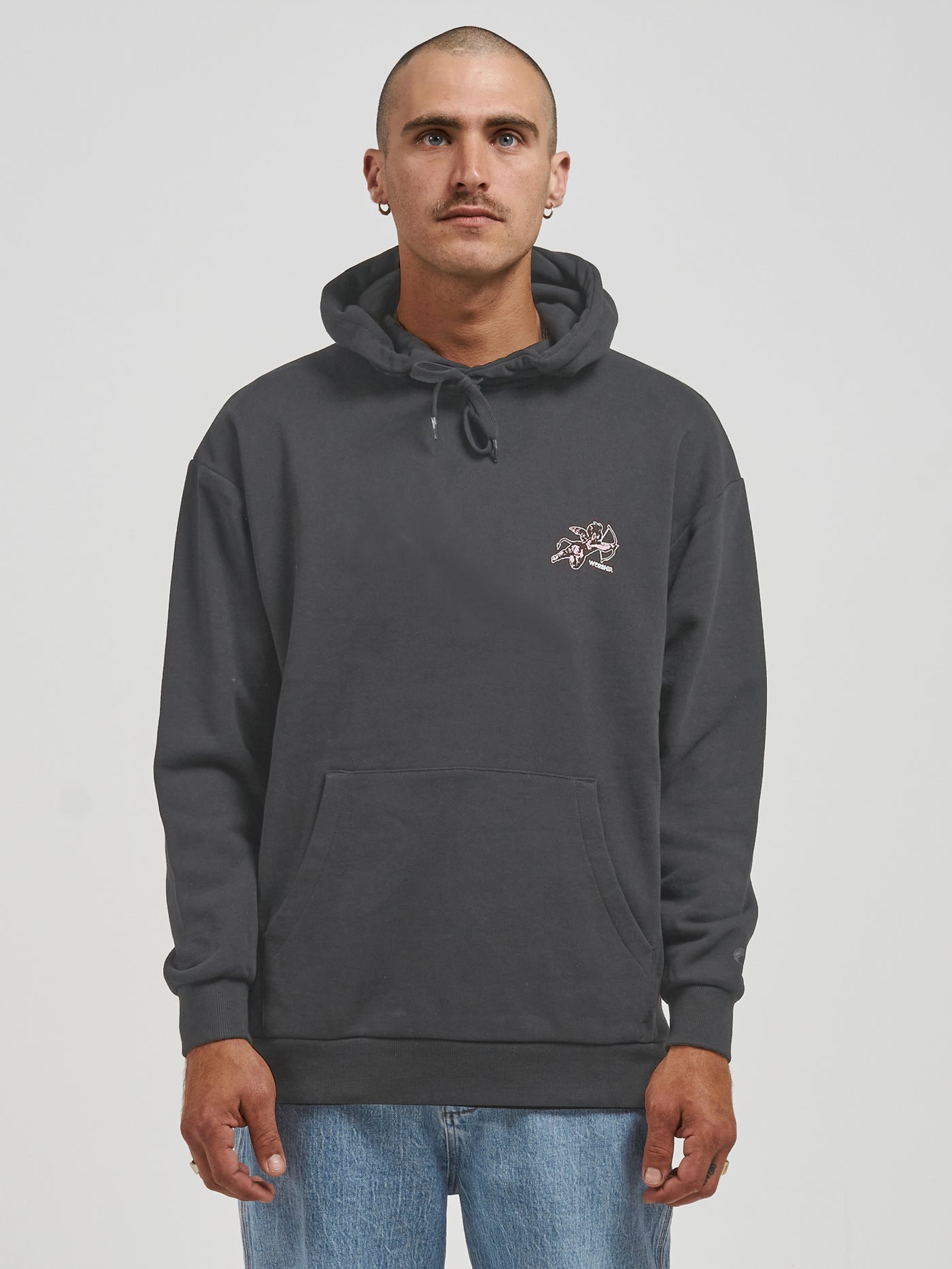 Cherub Pullover Hood - Worn Black