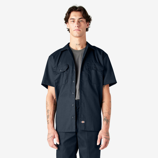 Men's Short Sleeve Work Shirt - Dark Navy 1574DN