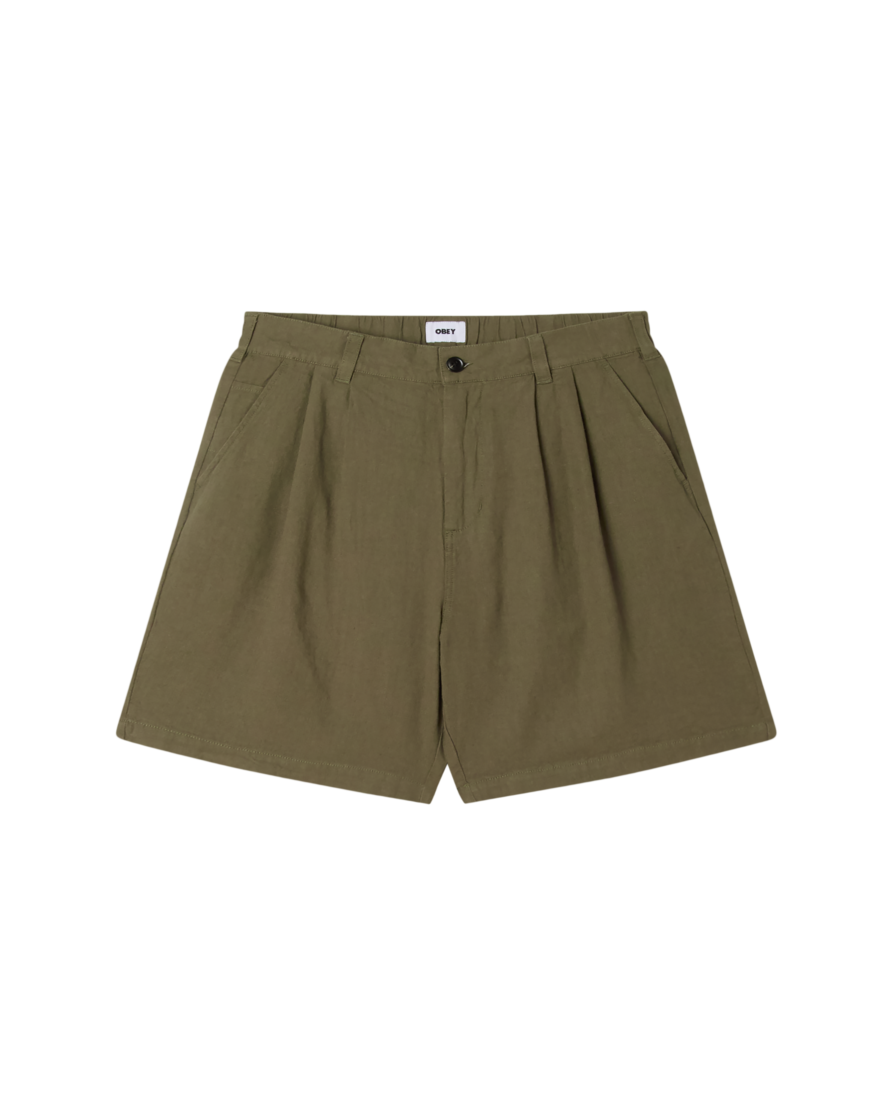 Obey Foster Pleated Linen Short
