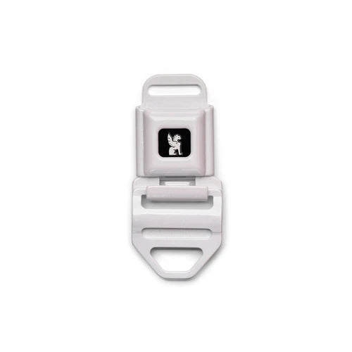Chrome Seatbelt Buckle Md (1.5") - White Pearl
