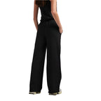 Women's Recycled Fleece Wide Leg Pant - Black