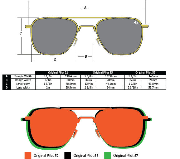 American Optics Eyewear Original Pilot Sunglasses - Gold Frame / Grey Lens