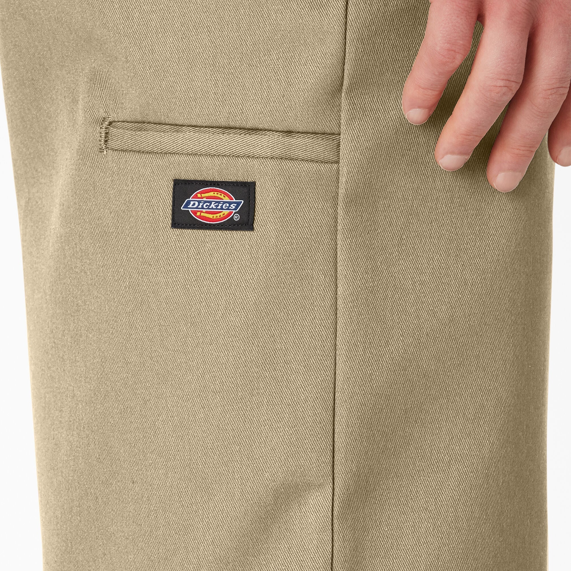 Men's Dickies Loose Fit Flat Front Work Shorts 13" 42283 - Khaki