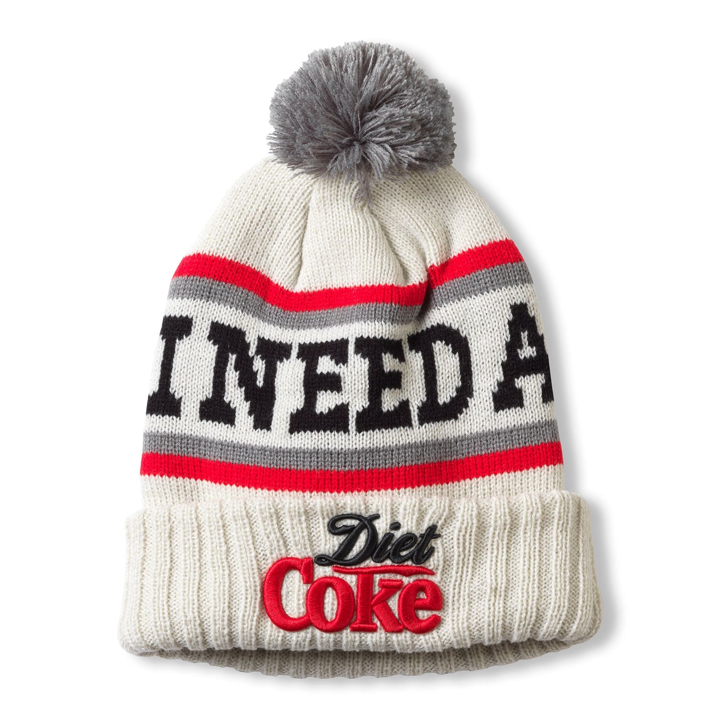 Diet Coke Pillow Line Pom Pom Beanie