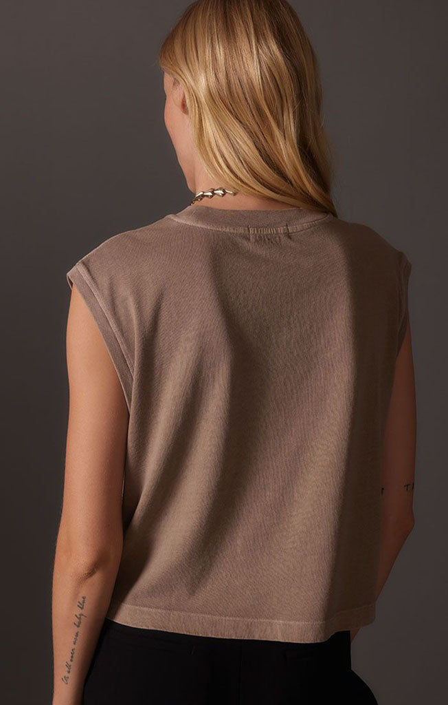 Women's Relaxed Muscle Tee - Warm Grey
