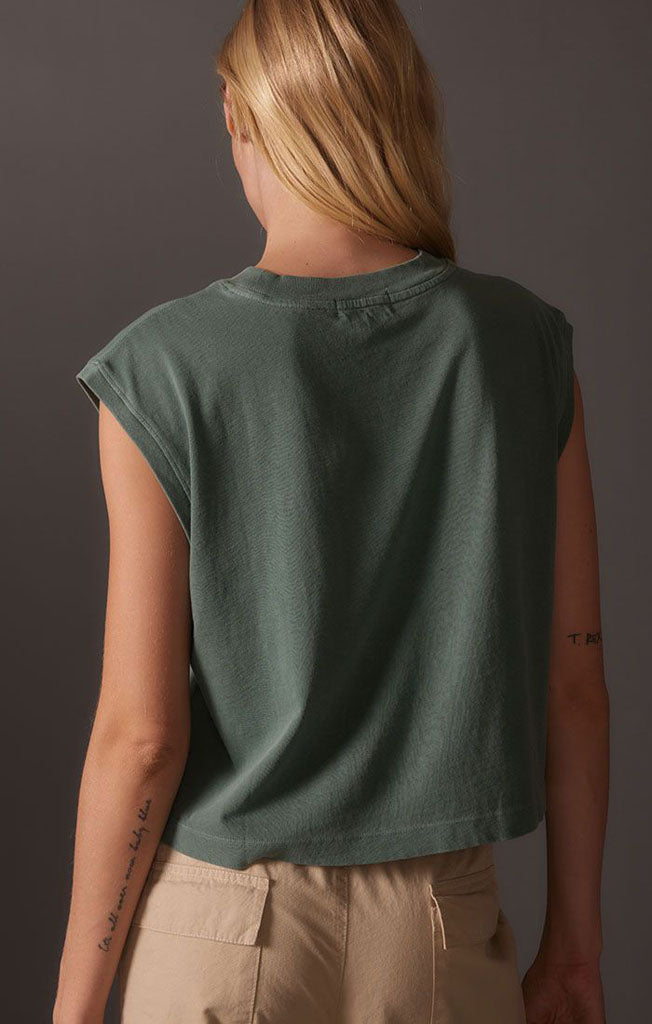 Women's Relaxed Muscle Tee - Sage Leaf