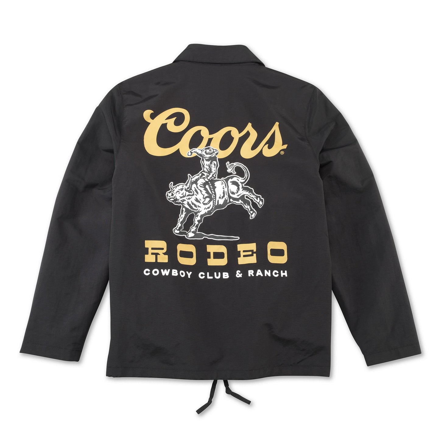 Men's Cowboy Coors Waterproof Coach Jacket - Black