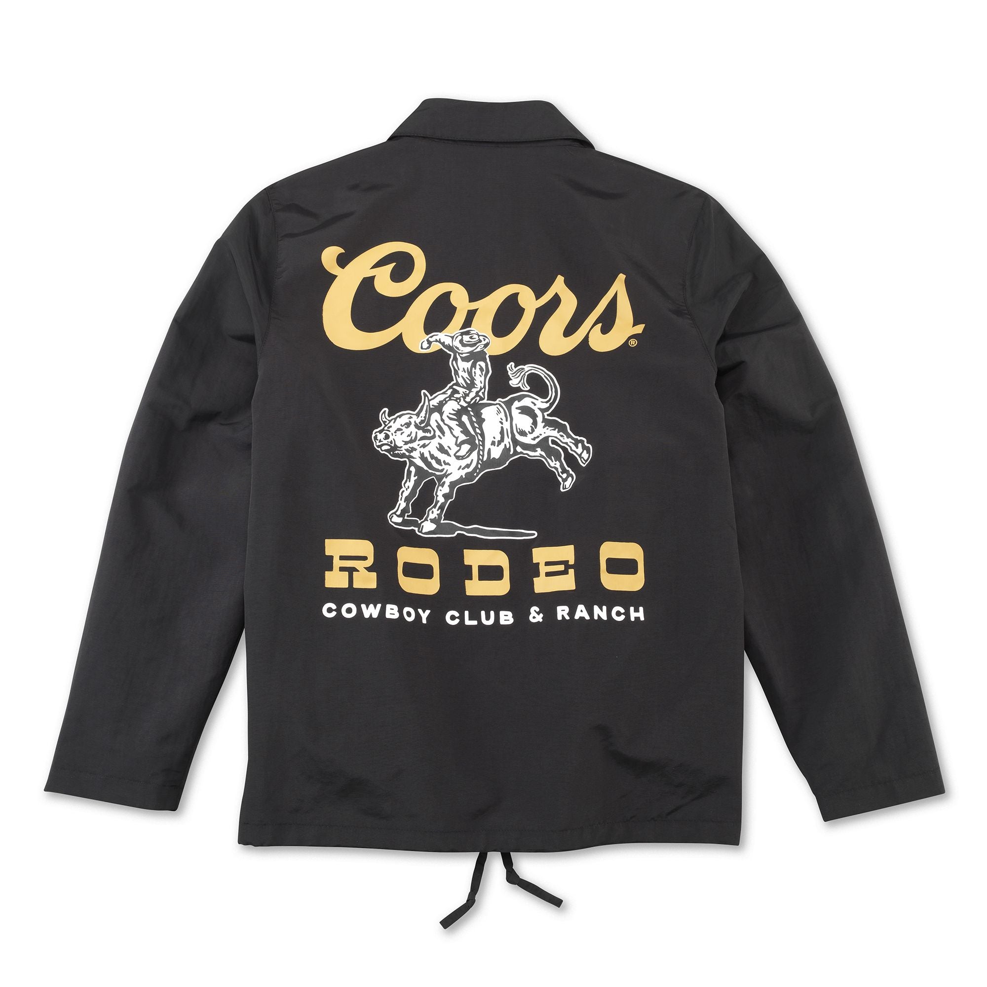 Men's Cowboy Coors Waterproof Coach Jacket - Black