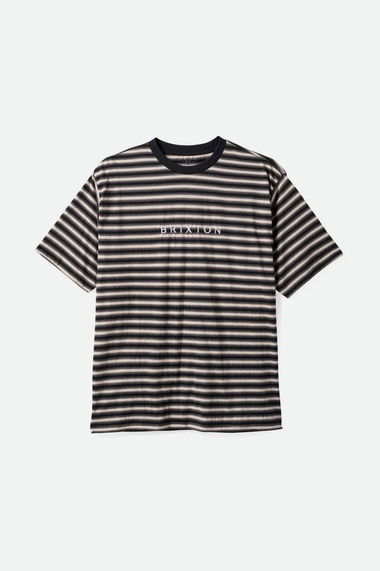 Men's Hilt Alpha Line S/S Knit T-Shirt - Black/charcoal/beige