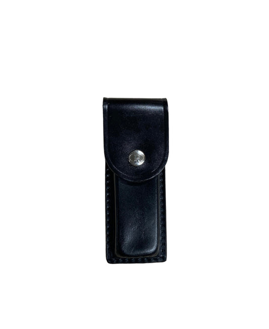 Italian Police Black Leather Pistol Mag Pouch - New