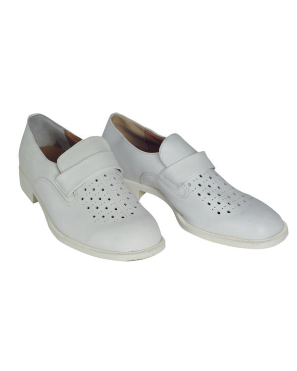 GERMAN WHITE LEATHER VENTED DRESS SHOES