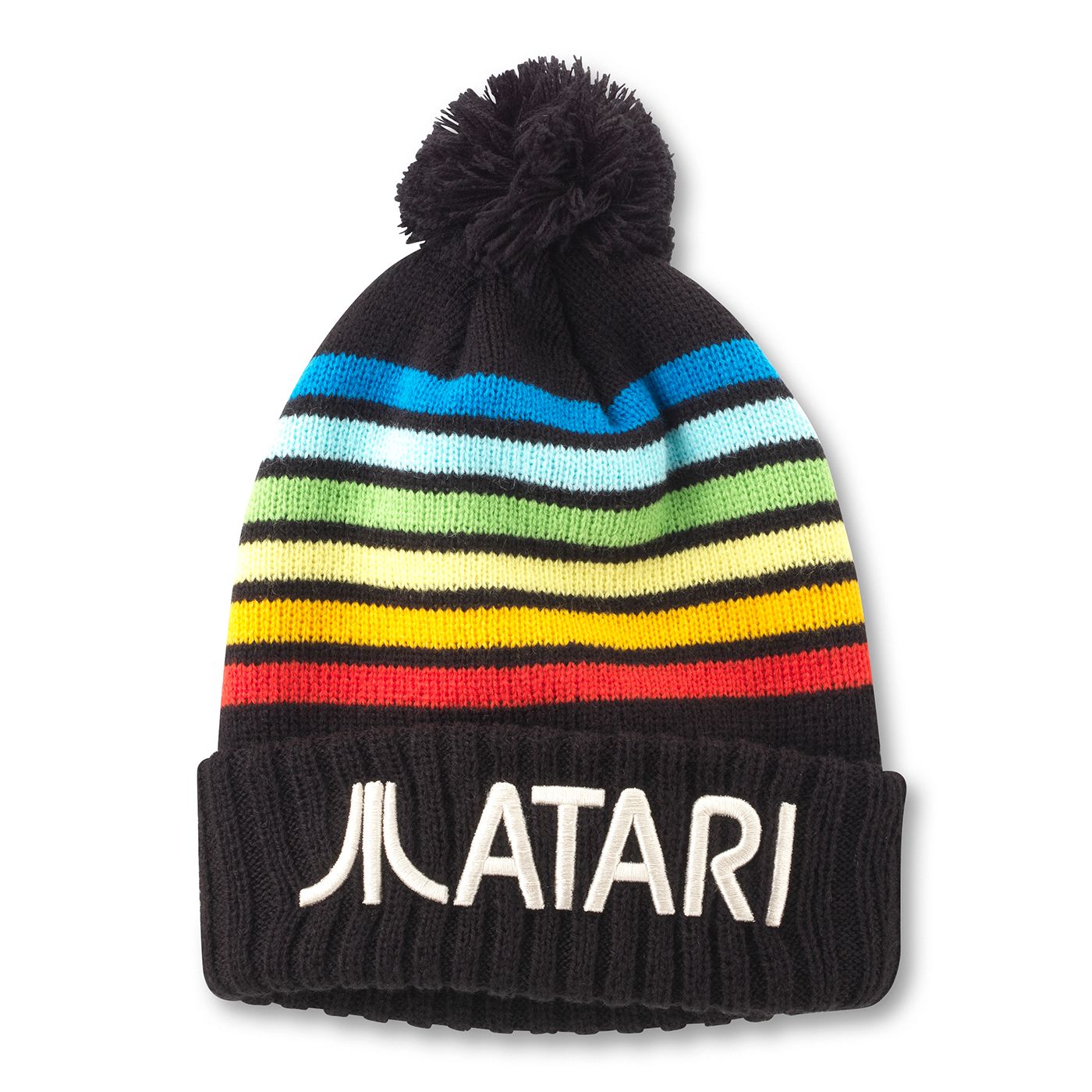 Atari Pillow Line Knit Pom Pom Beanie
