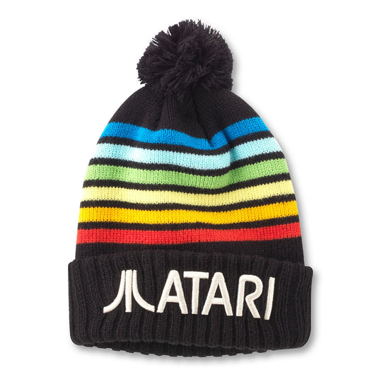 Atari Pillow Line Knit Pom Pom Beanie
