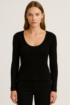 Alie U-Neck Rib Longsleeve
