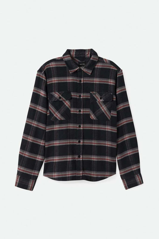 Men's Bowery Stretch Water Resistant Flannel - Black / Charcoal / Barn Red