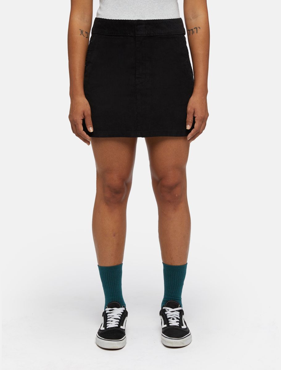 Women's Corduroy Mini Skirt - Black