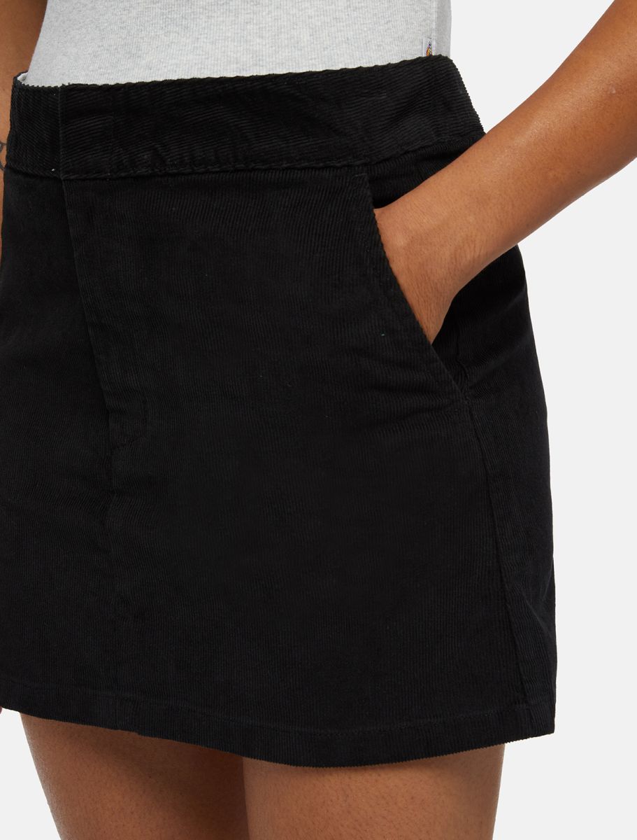 Women's Corduroy Mini Skirt - Black