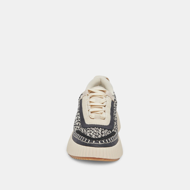 Women's Dolen Sneakers - White / Black Knit