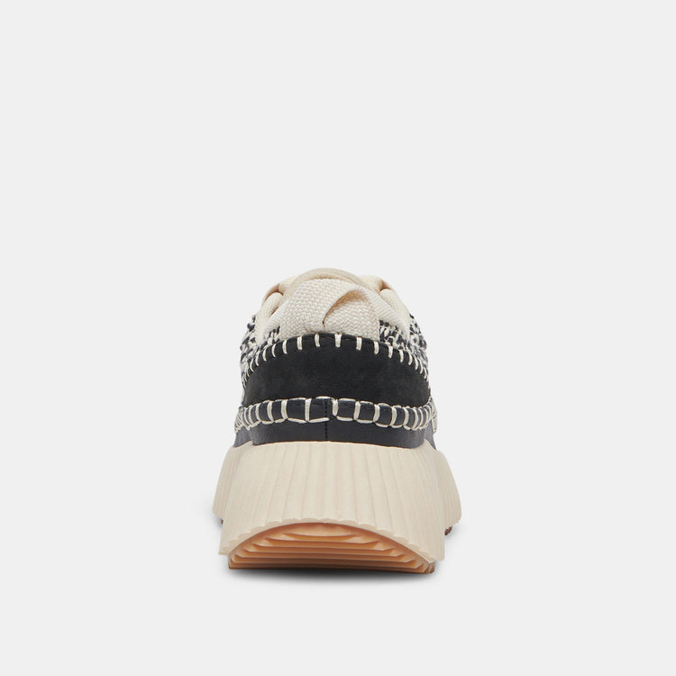 Women's Dolen Sneakers - White / Black Knit