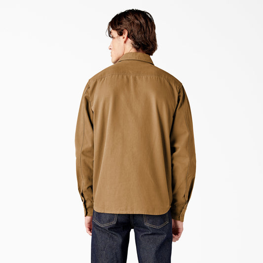 Men's Duck Canvas Long Sleeve Shirt - Stonewashed Brown Duck