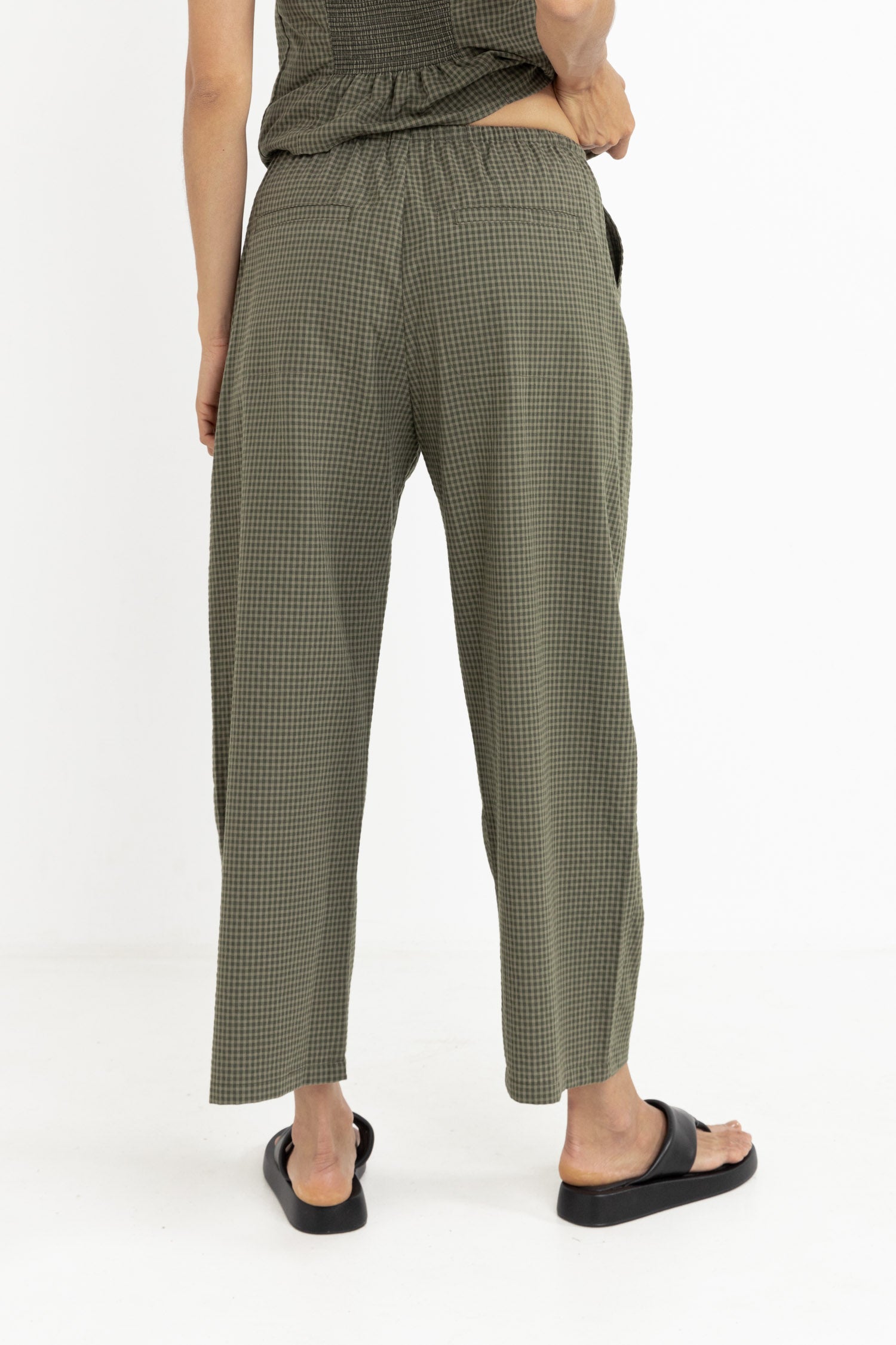 Women's Louise Check Drawstring Pant
