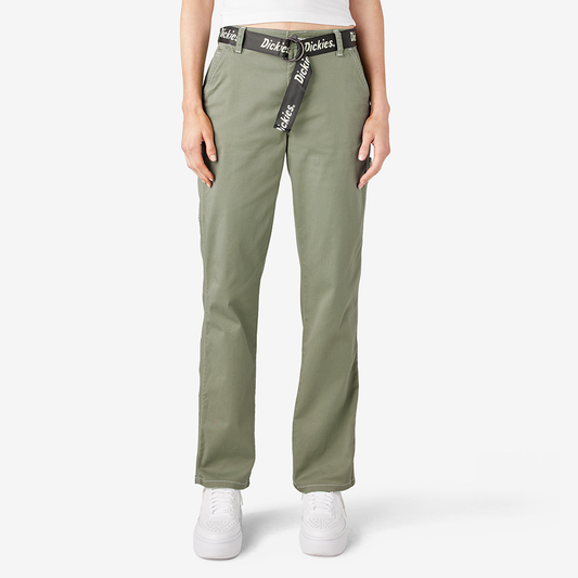 Women's Dickies Relaxed Fit High Waisted Cargo Pant FPR51 - Imperial Green