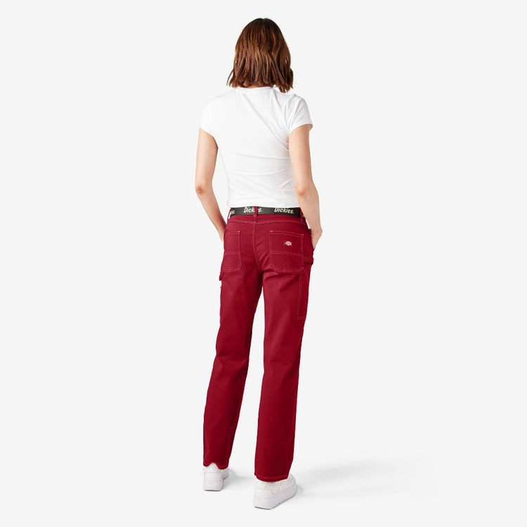 Women's Dickies Relaxed Fit High Waisted Cargo Pant FPR51 - English Red