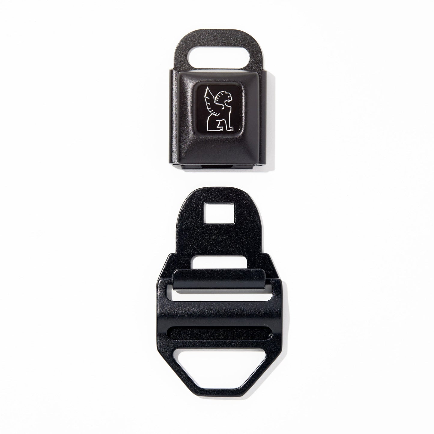 Chrome Seatbelt Buckle Lg (2") - Black