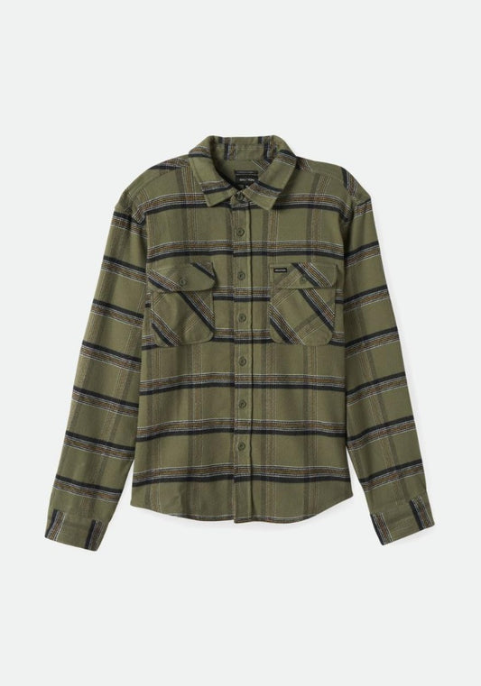 Men's Bowery Stretch Water Resistant Flannel - Olive Surplus/Black/White