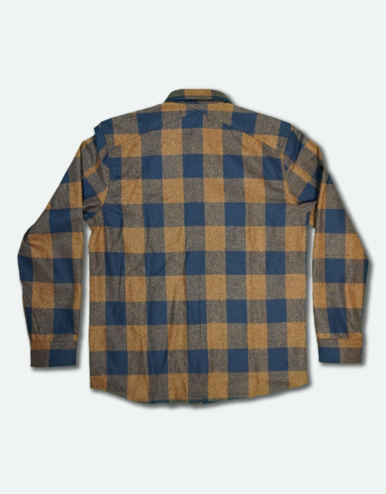Men's Scout Shirt - Blue/Orange Mix Check