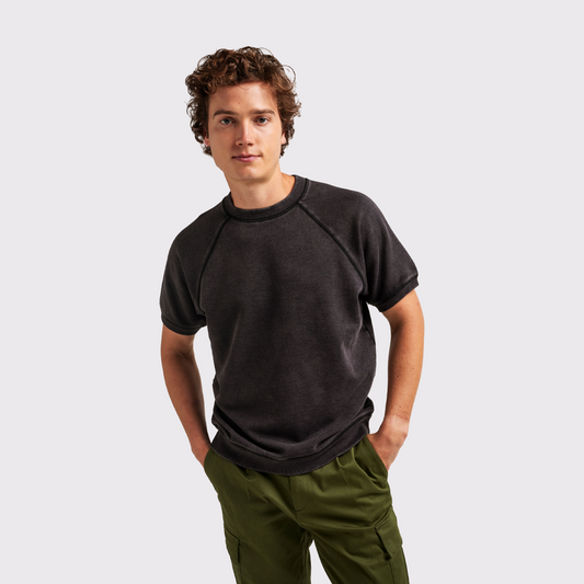 Unisex Recycled Fleece Raglan Short Sleeve Sweatshirt