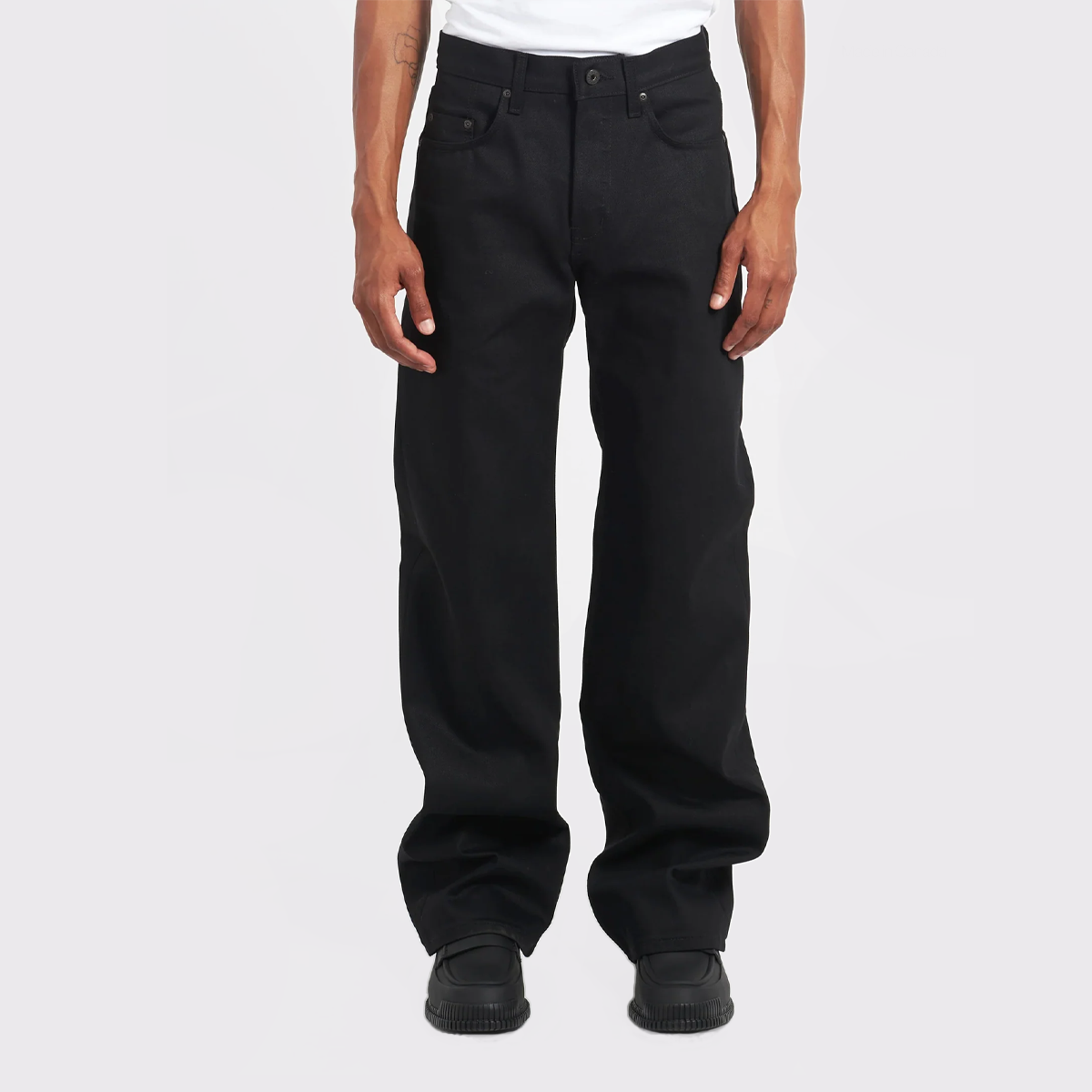 Men's Strong Guy - Solid Black Selvedge