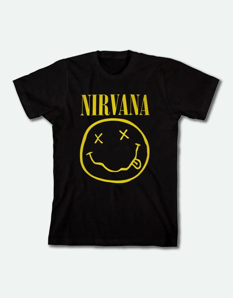 Nirvana Smile Black Tee